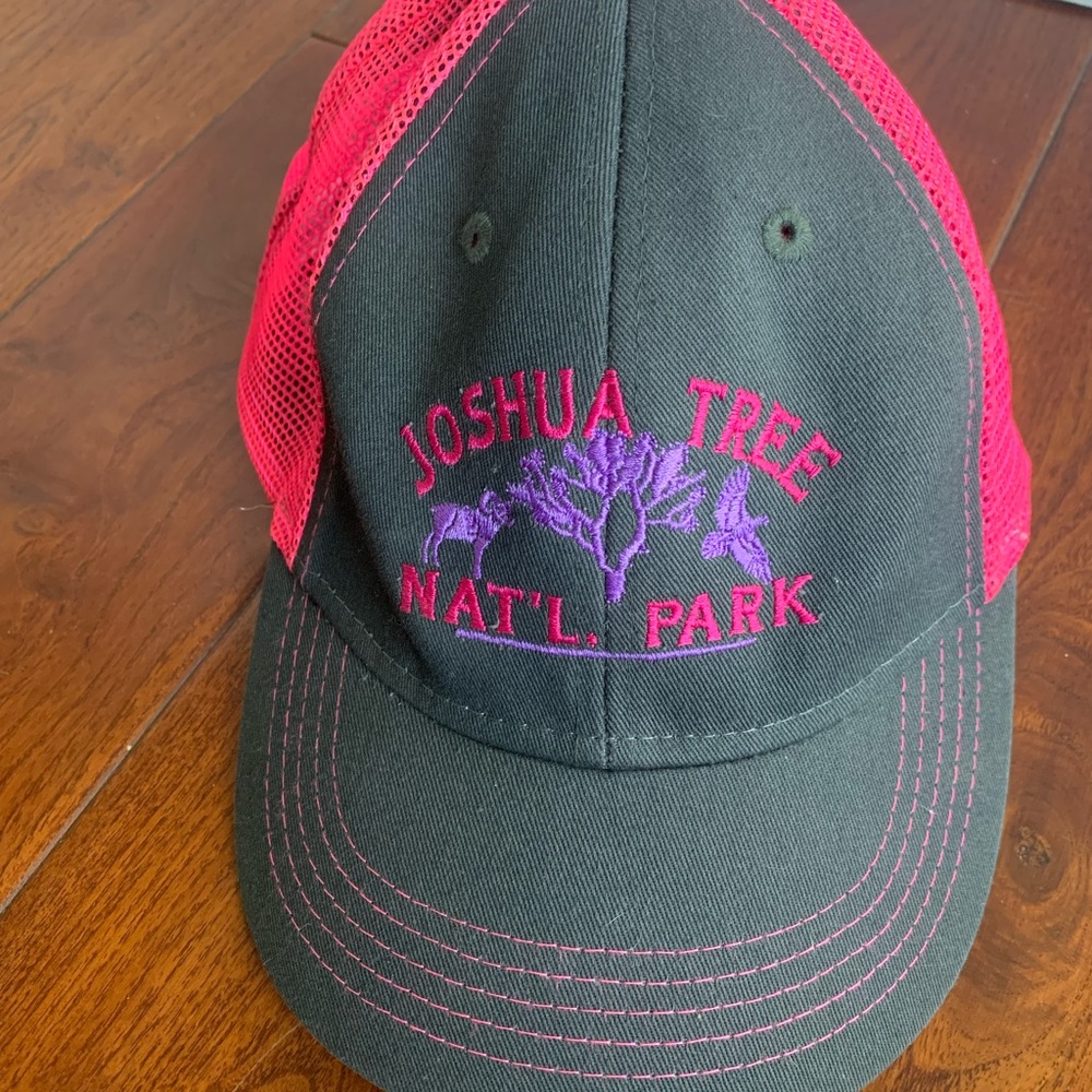 Ouray Sportswear Joshua Tree Adjustable Hat Snapback Cap Pink Grey Embroidered
